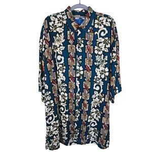 Holo Holo For the Journey Hawaiian Floral Men's Dress Shirts 2XL